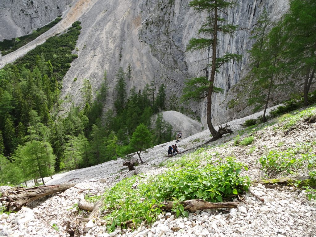 Scree field before Wildfährte