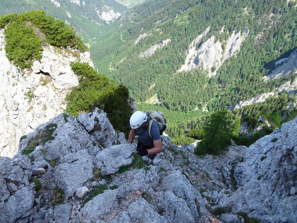 Robert climbing at Wildfährte