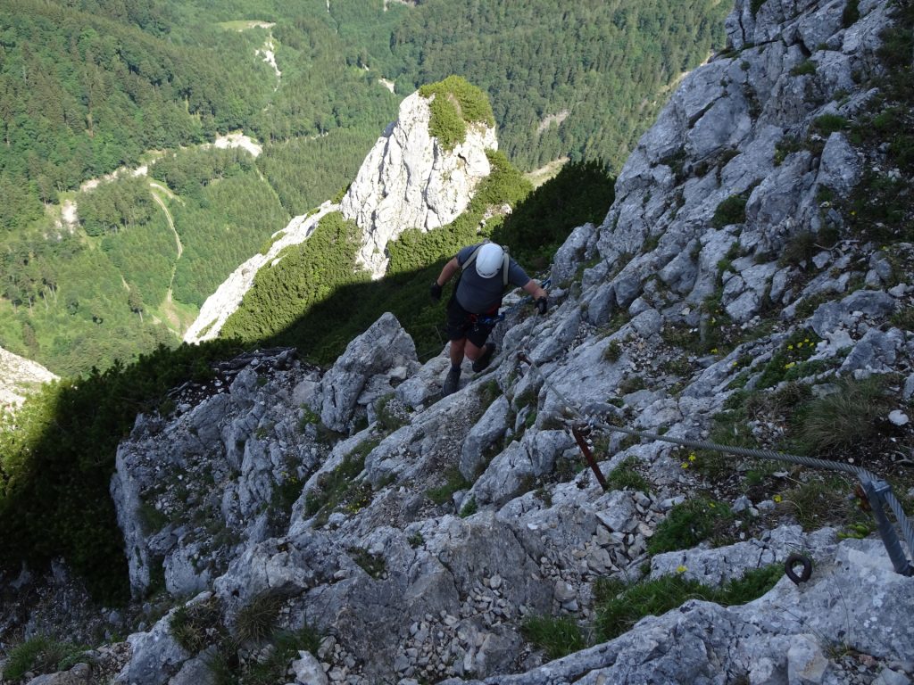 Robert climbing up Wildfährte