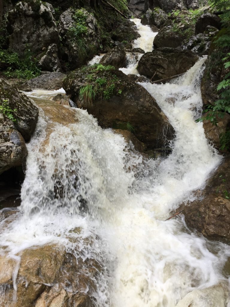 One of the many waterfalls within the flume