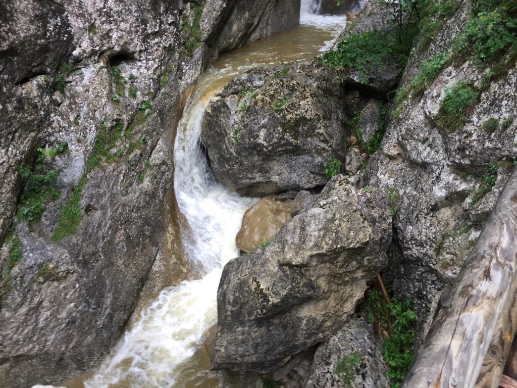 One of the many waterfalls within the flume