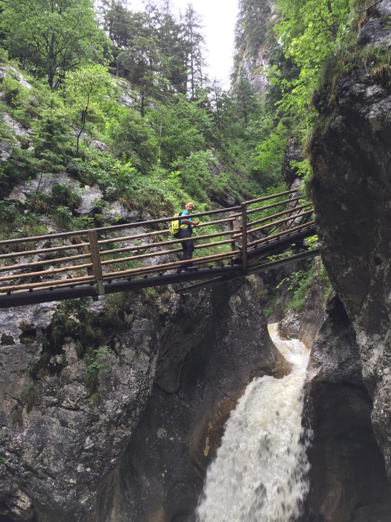 Nadja is fascinated by the waterfall (and their sound)