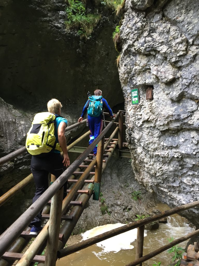 Herbert and Nadja entering the upper part of the flume