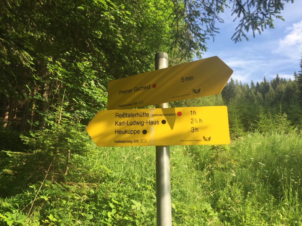 Follow the signposts (last row in small letters tells the name of the trail)