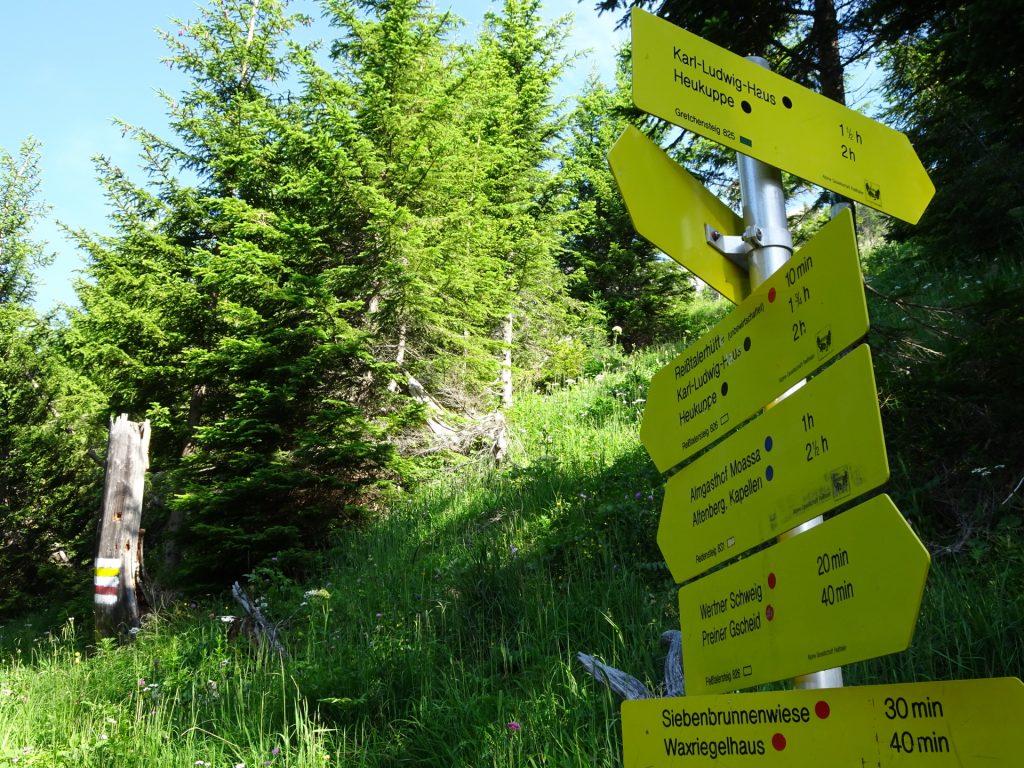 Follow signposts towards "Reißtalerhütte"