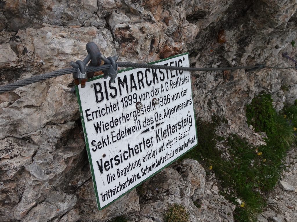 Start of the "Bismarcksteig"