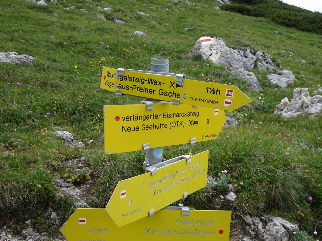 Descending via "Waxriegelsteig"