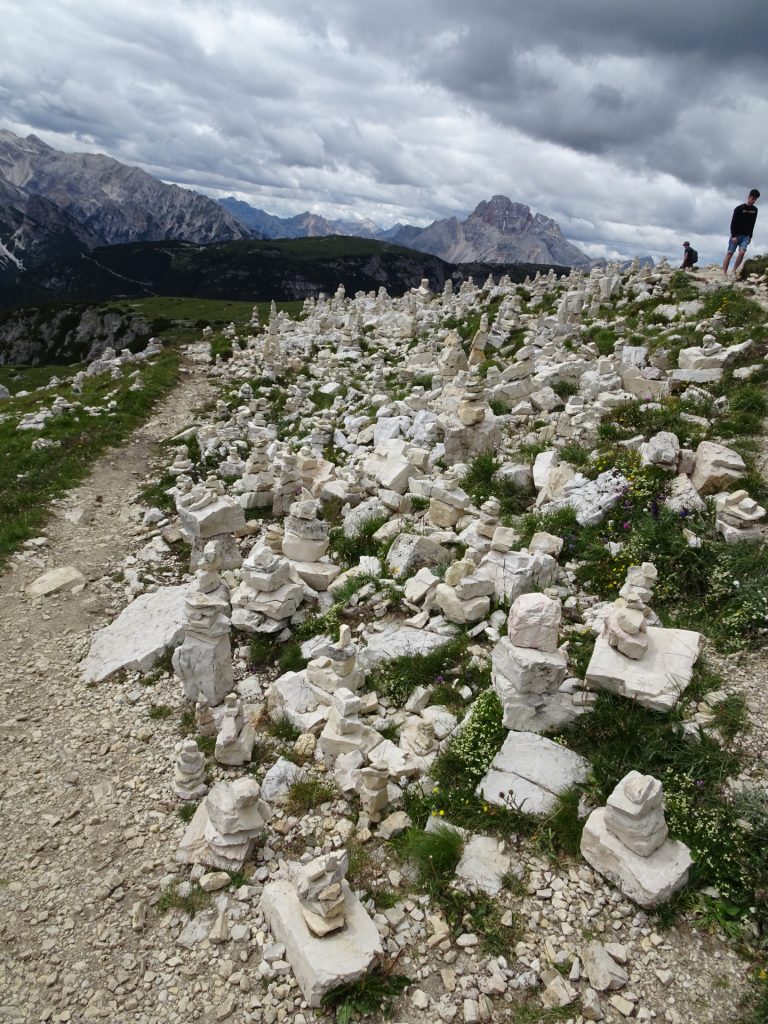 Stone sculptures on the trail