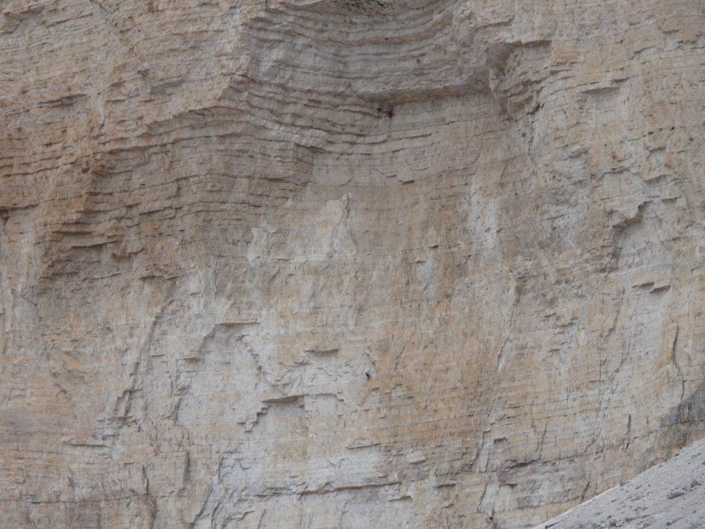 Two climbers in the wall