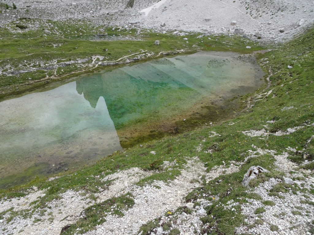 One of the small ponds in front of the "tre cime"