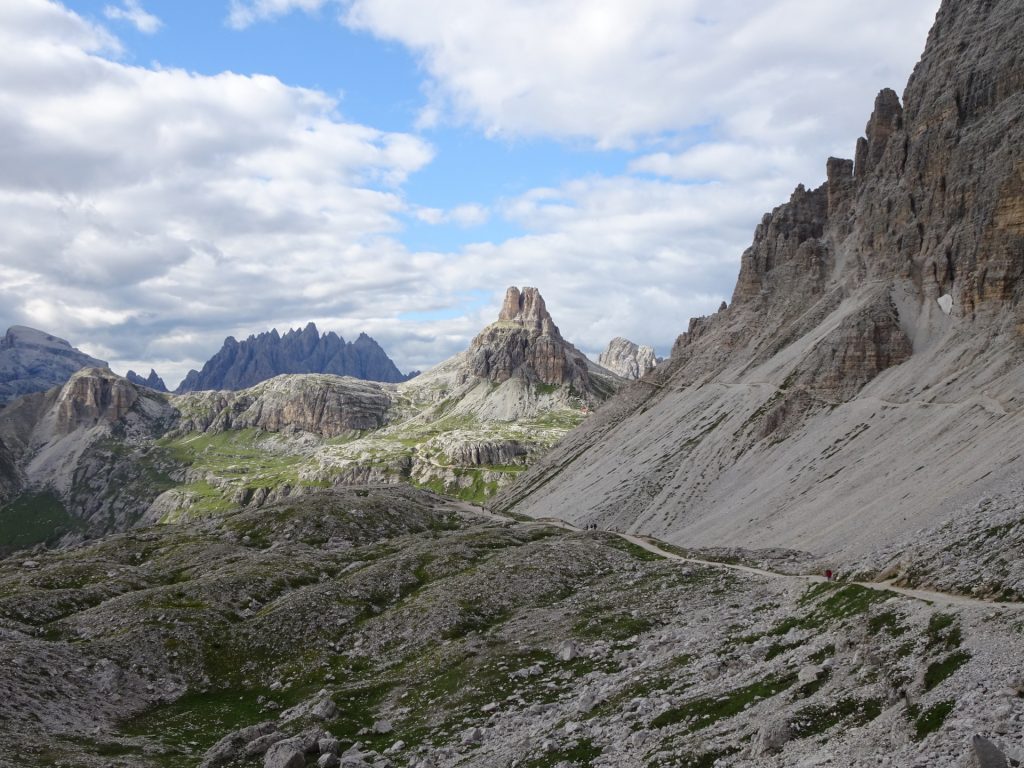 View back from the trail towards parking