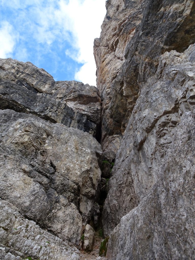 Start climbing the first of the "tre cime"