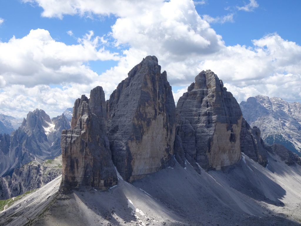 The north face of the "tre cime" seen from "Paternkofel"