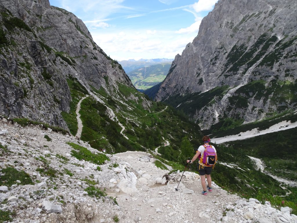 Trail back towards "Talschlusshütte"
