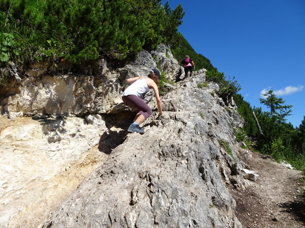 The first (easy) climbing part (I-)