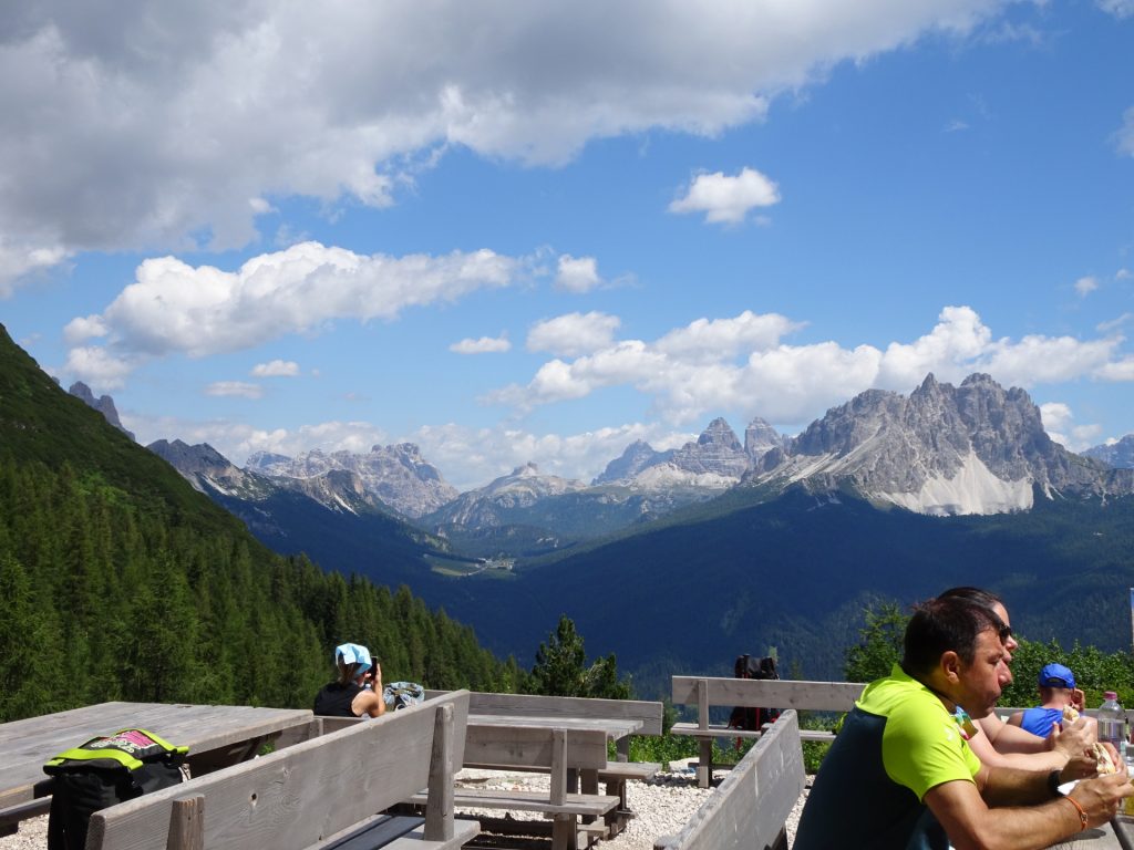 Stunning view from the terrace at "Rifugio Vandelli"