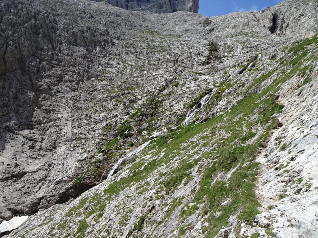 View towards the (emergency) exit of the ferrata