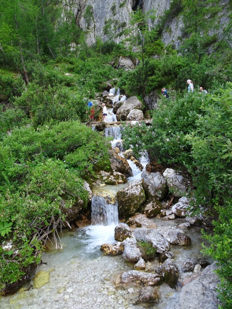 Towards the Pisciadù waterfalls
