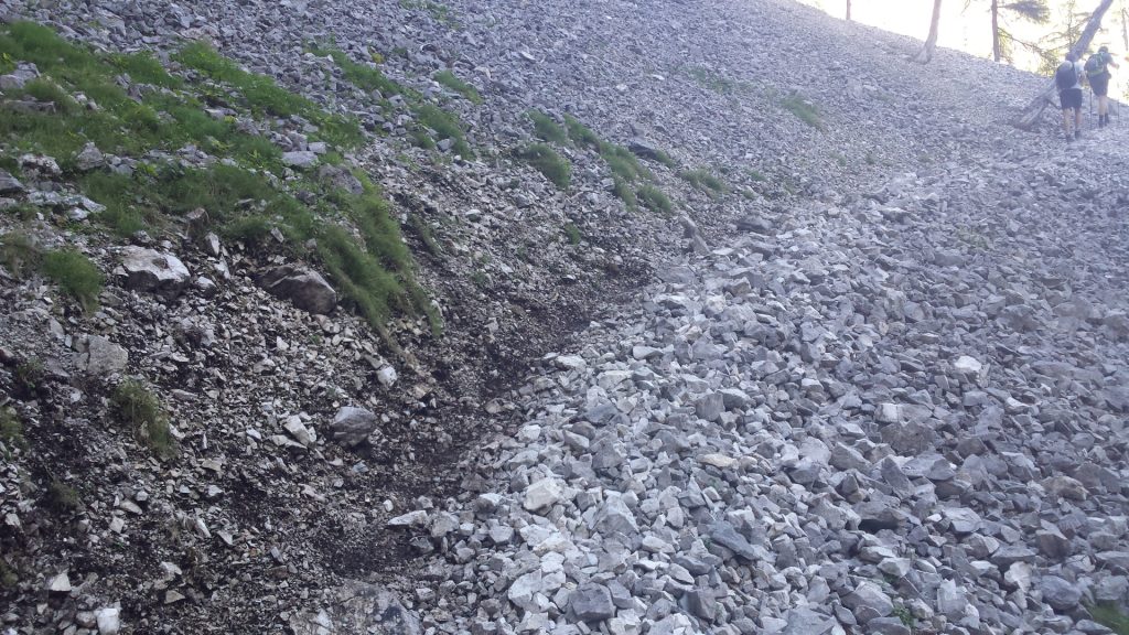 The scree slope before the Wildfährte