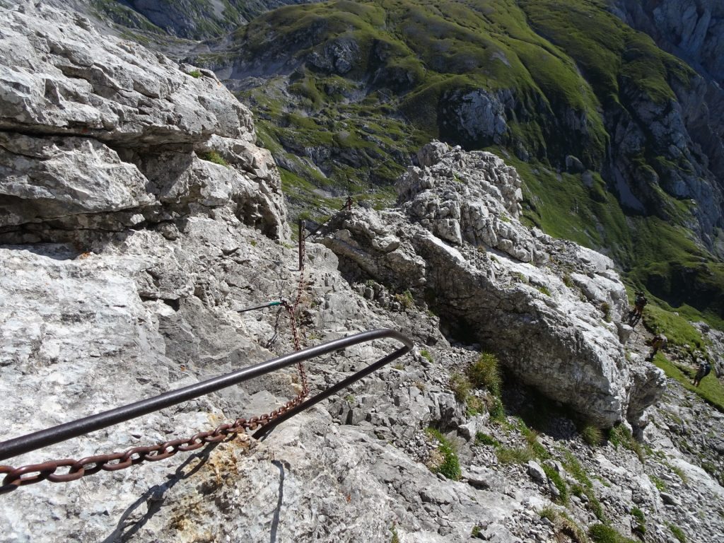 View back from the via ferrata
