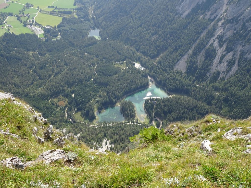 View towards the "Grüner See" from the "Pribitz" cliff