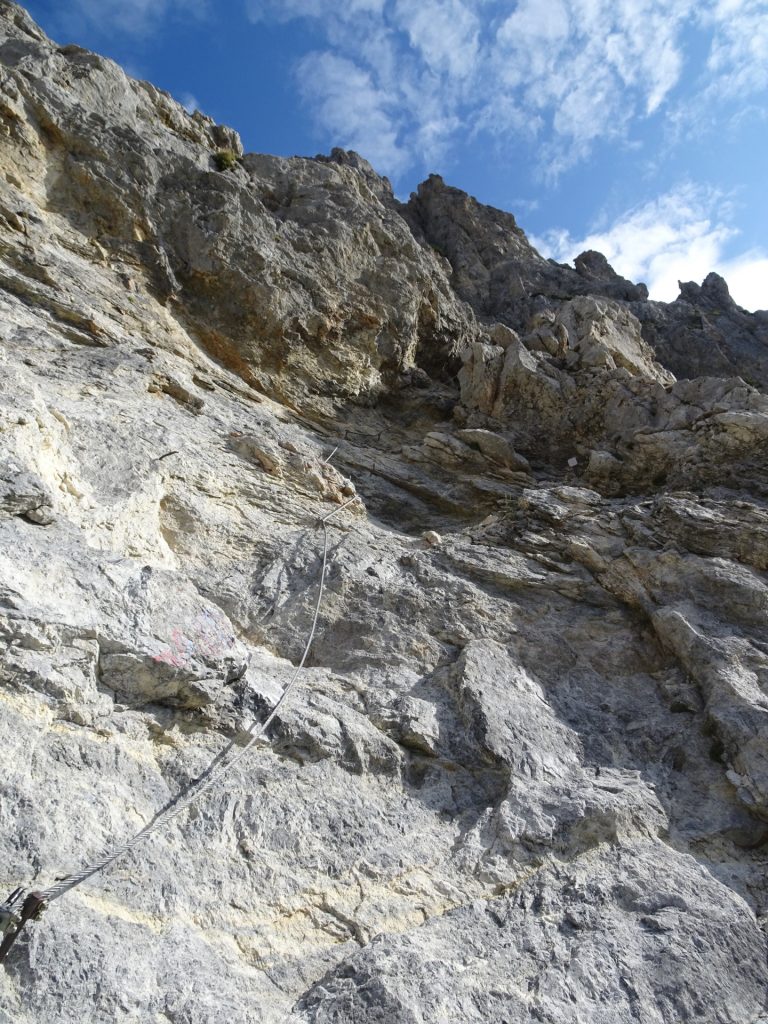 The first meters of the Haidsteig ferrata