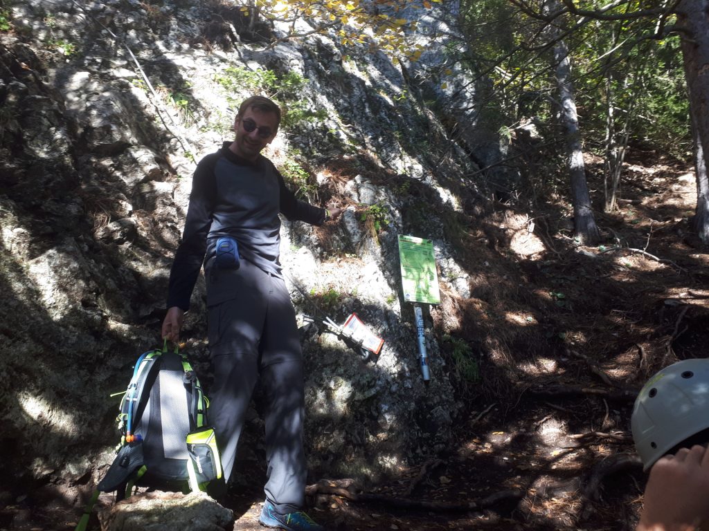 Stefan at the begin of the "Gebirgsvereinssteig" via ferrata