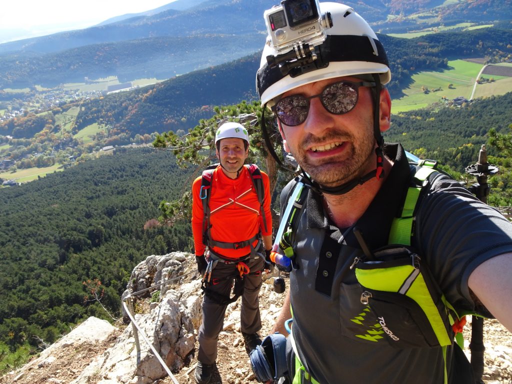 GV-Steig: Stefan and Hans at the rest area after the crux (6)