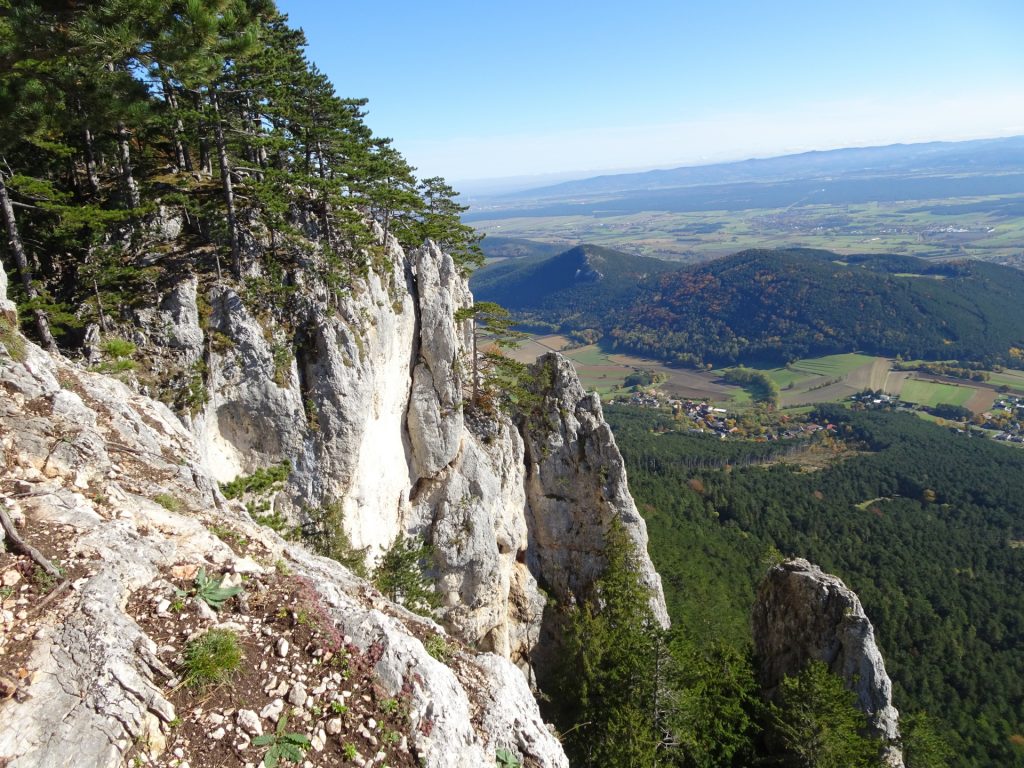 GV-Steig: View from the "Headwall" right after the crux