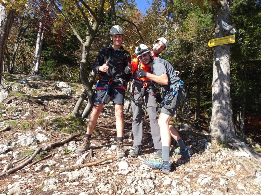 GV-Steig: Bernhard, Hans and Stefan mastered the via ferrata