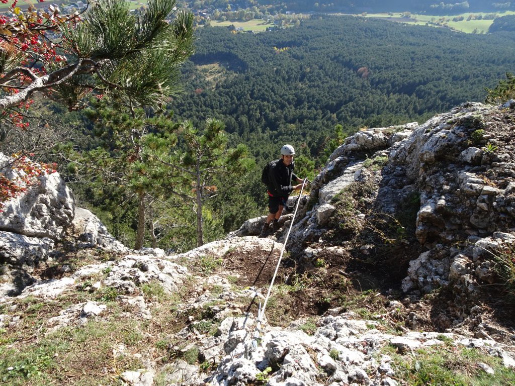 Steirerspur: Bernhard at the exit of the via ferrata