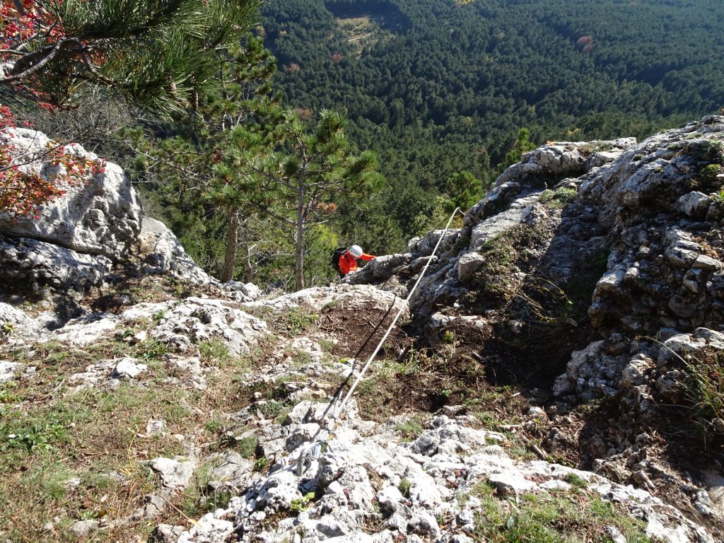 Steirerspur: Hans at the exit of the via ferrata