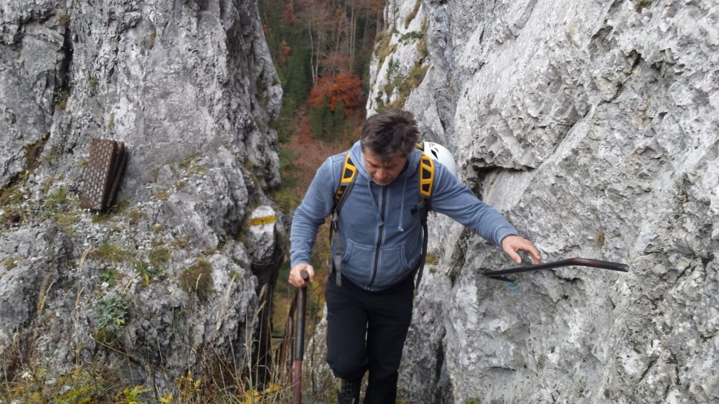 Herbert climbs up the "Schönbrunnerstiege"