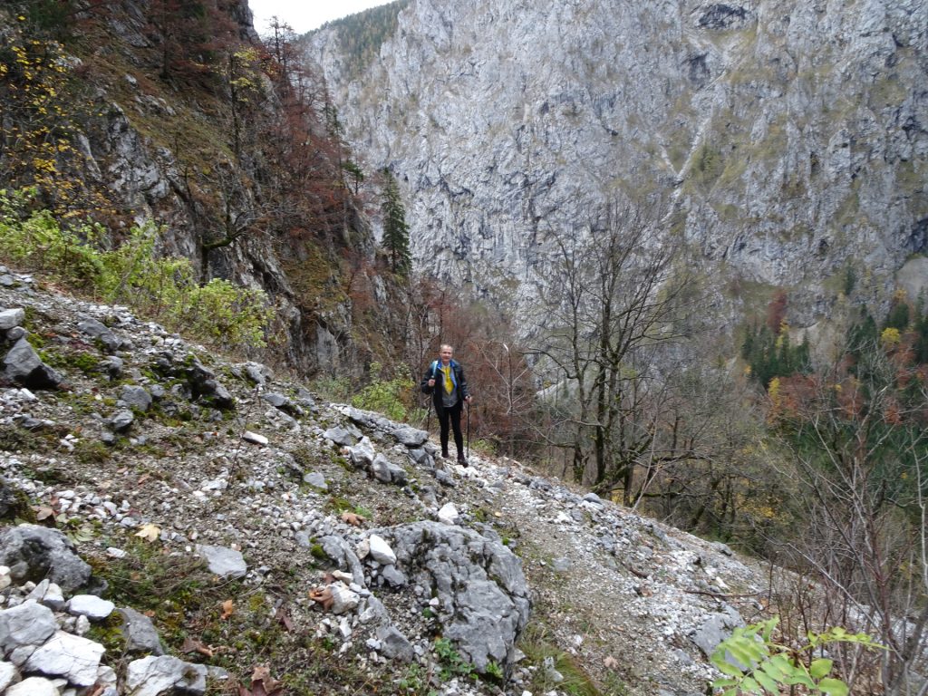 Herbert on the trail towards the "Hoyossteig" via ferrata