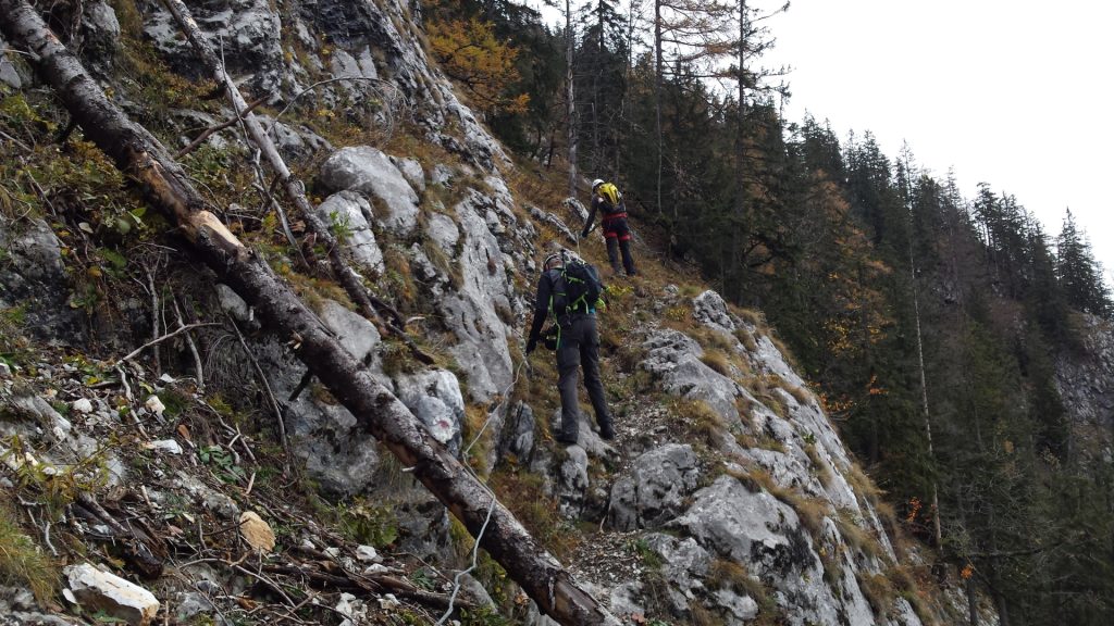 Robert and Stefan climbing up the "Hoyossteig" via ferrata