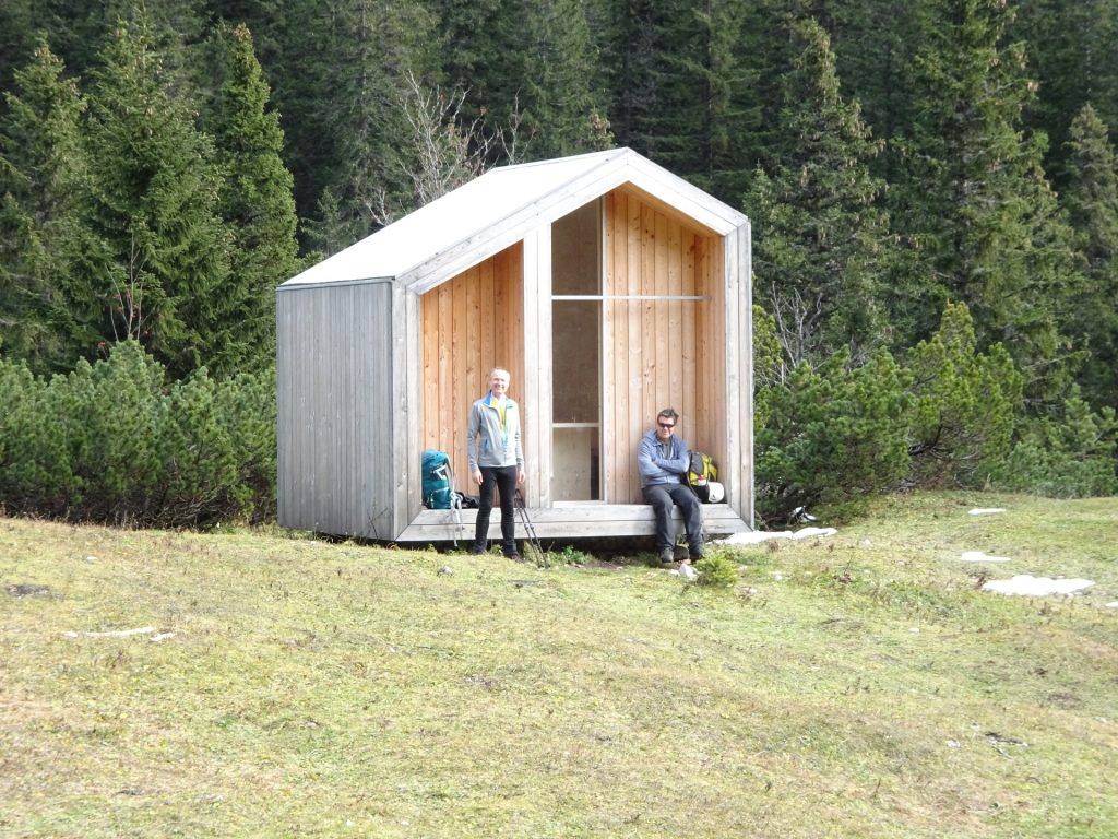 Herbert and Robert do a break at "Dirnbacherhütte"