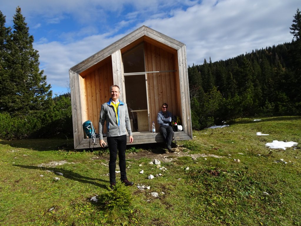 Herbert and Robert doing a break at "Dirnbacherhütte"