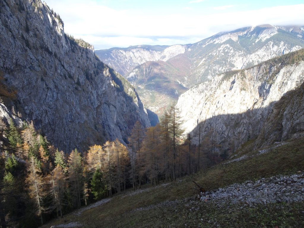 View downwards to "Höllental"