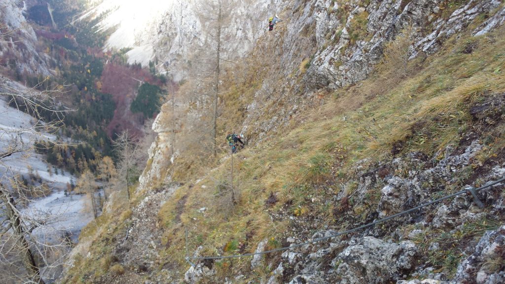 Robert and Stefan on one of the traverses of "Gustav-Jahn-Steig"