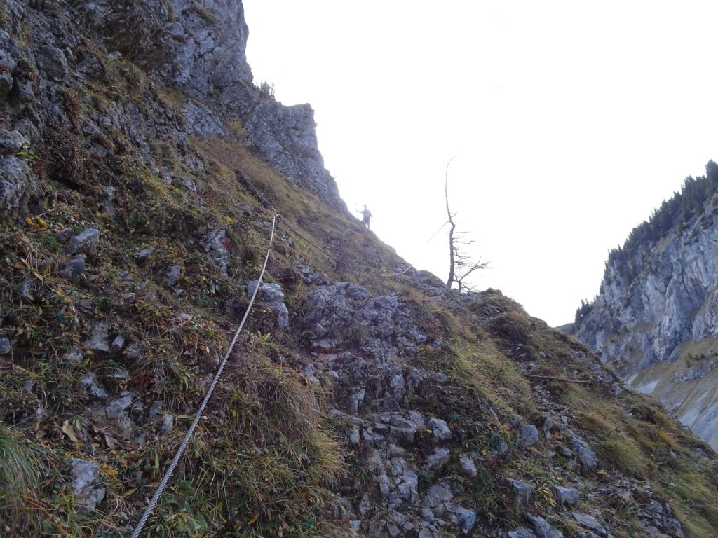 Herbert follows on the traverse