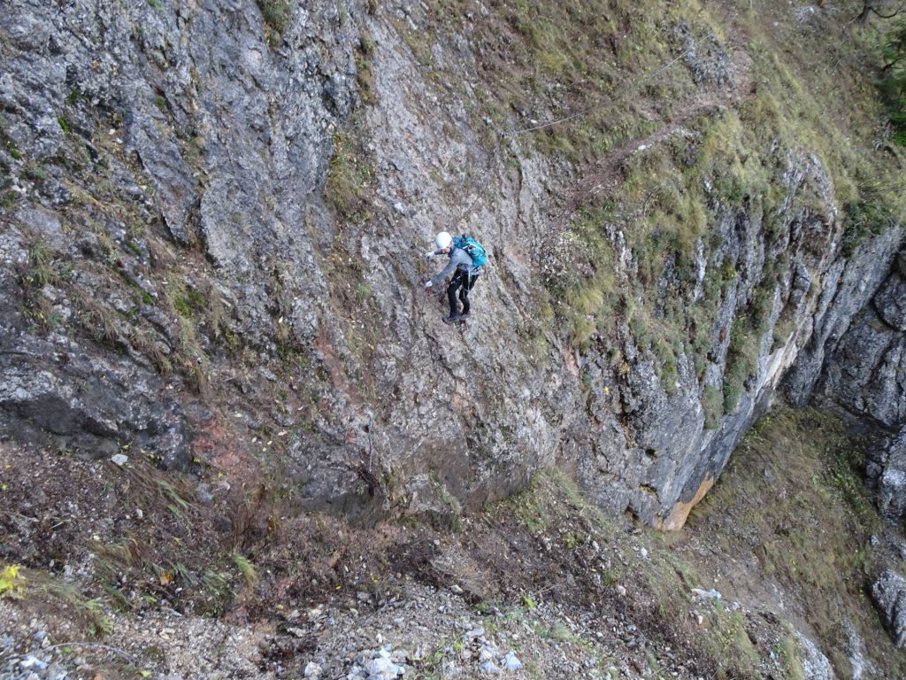 Herbert mastering the crux of "Gustav-Jahn-Steig"