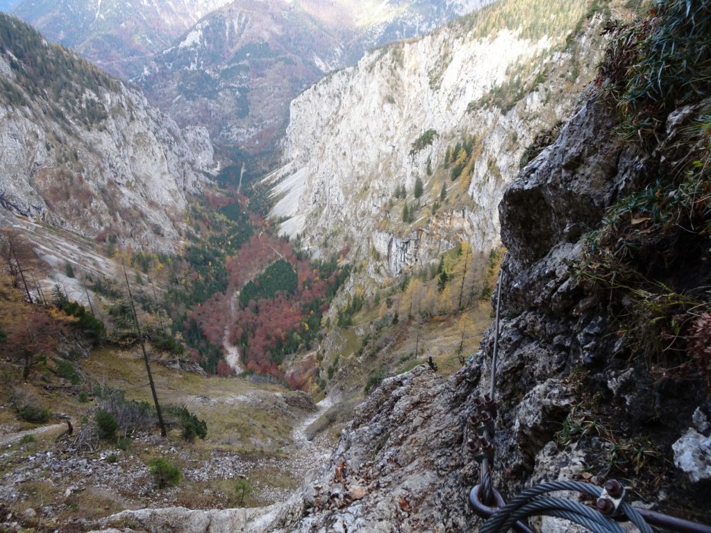 View into the "Höllental" from the "Elsa-Rast"