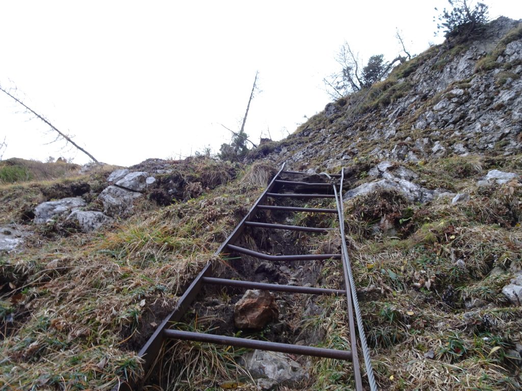 Climbing up the "AV-Steig"