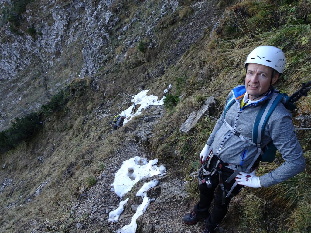 Herbert and Robert on the last few meters of "AV-Steig"