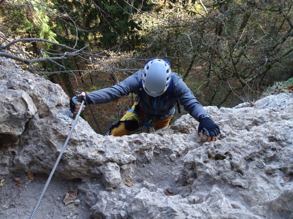 Predrag climbing up the "Währingersteig"