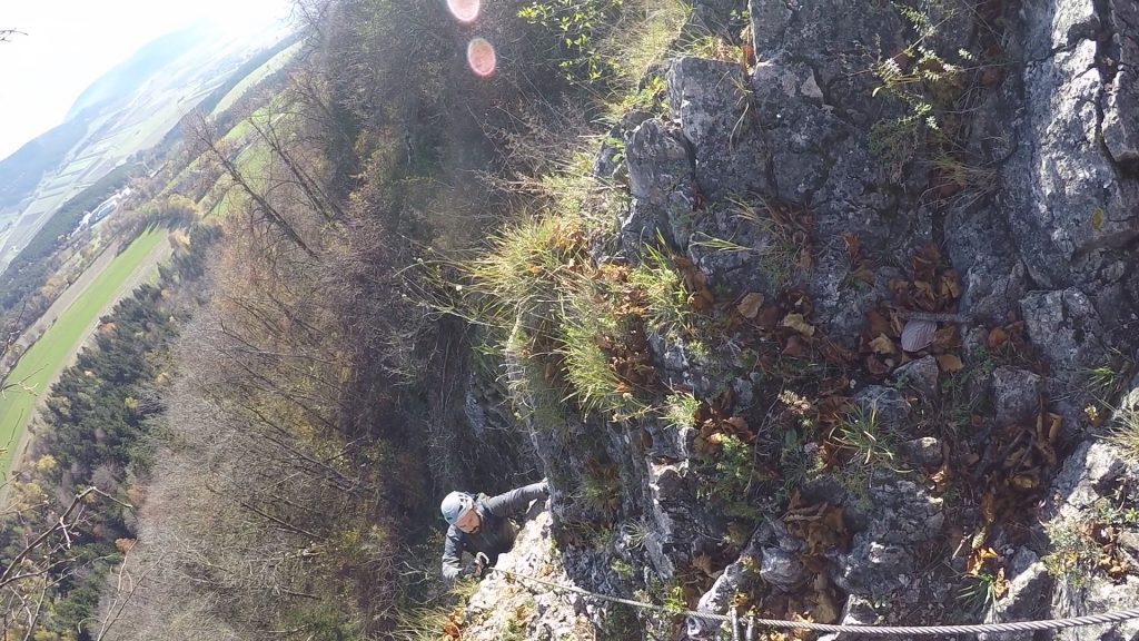 Predrag mastering the crux of "Ganghofersteig" (C/D)