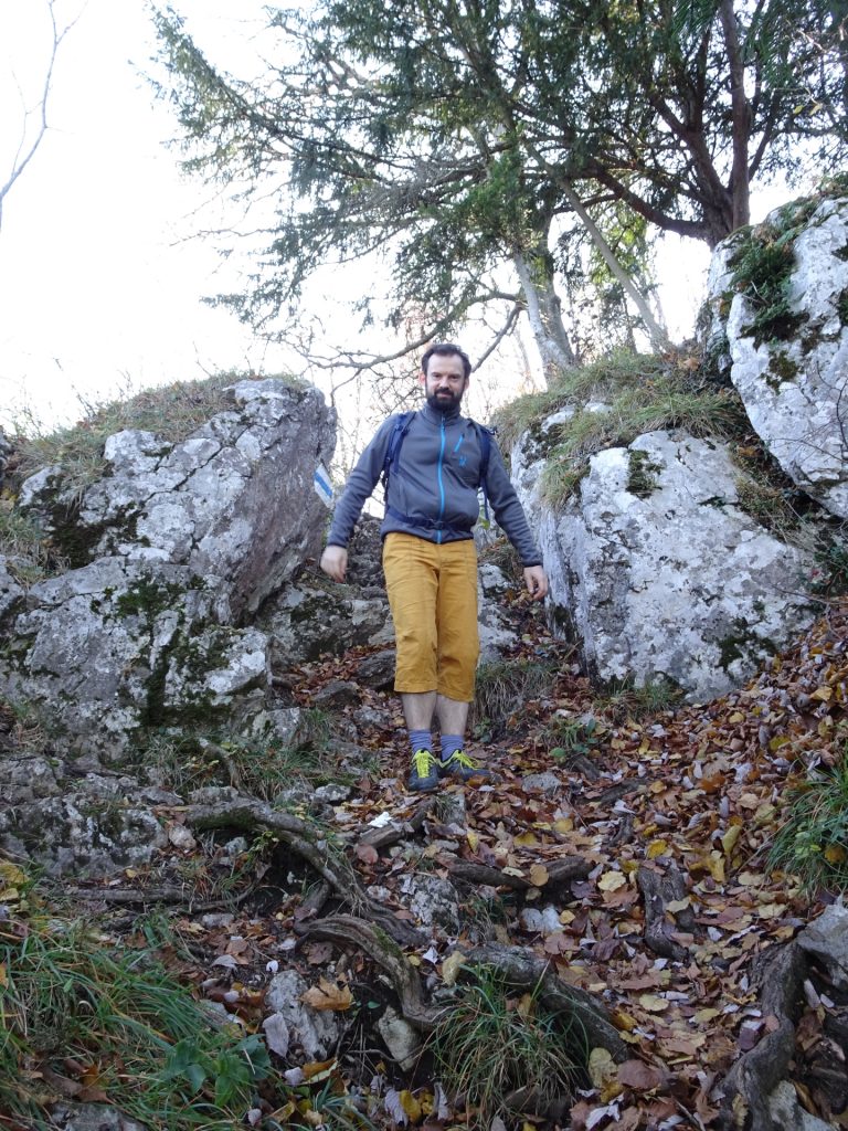 Predrag descending via the "Drobilsteig"