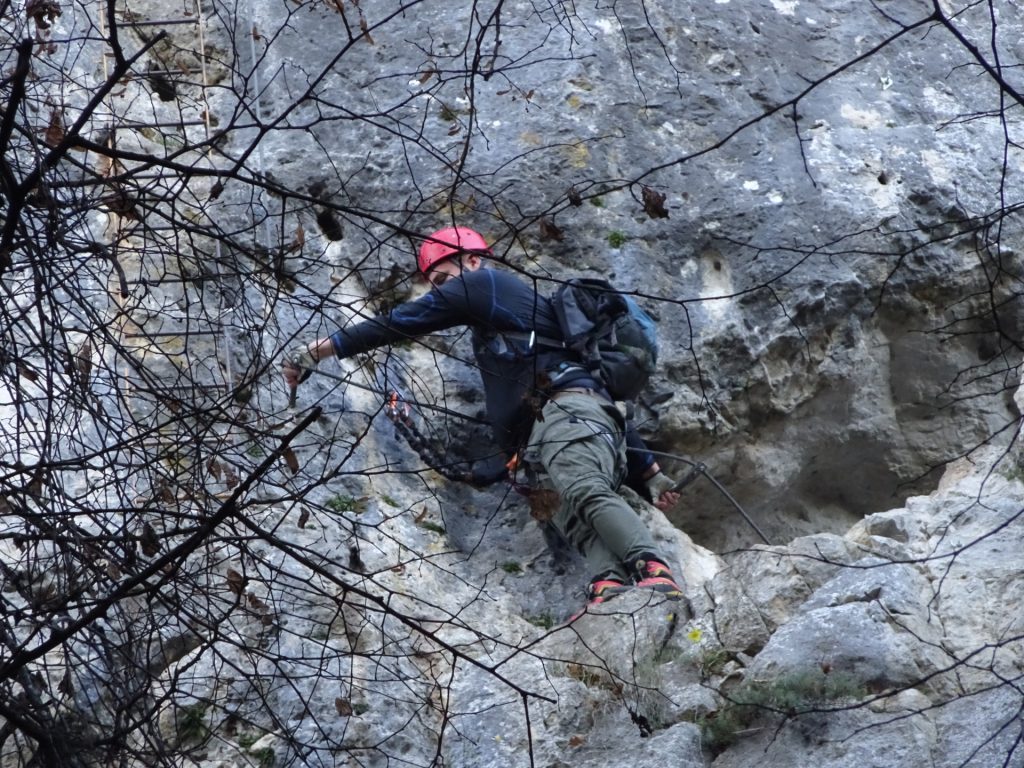 Observing fellows on the crux of "Währingersteig"