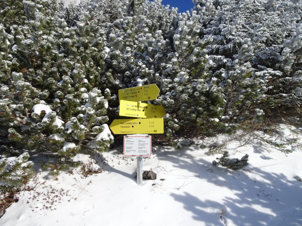 Follow the trail towards "Heukuppe" (via Reißtalersteig)