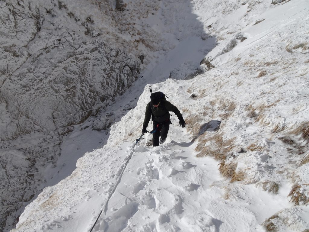 Robert at the last meters of the "Reißtalersteig" via ferrata